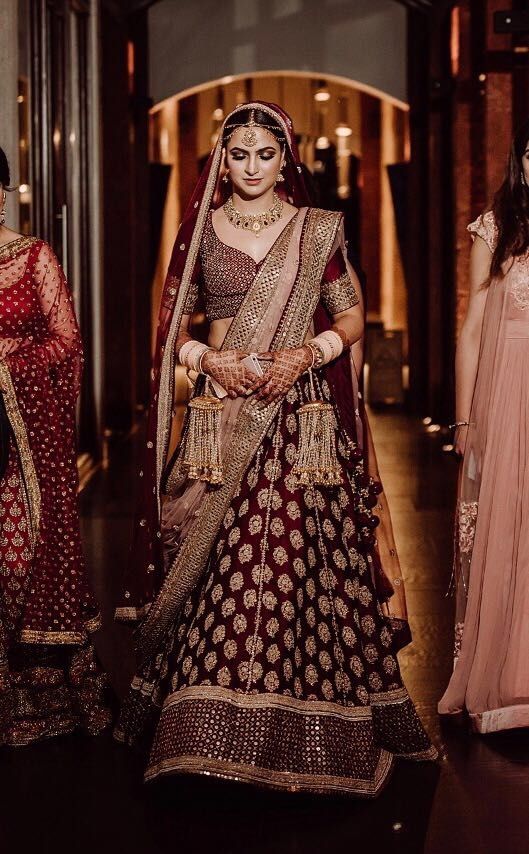 Printed Velvet Dark Maroon Embroidered Bridal Lehenga, Size: Free Size, 3  Piece at Rs 6399 in Surat