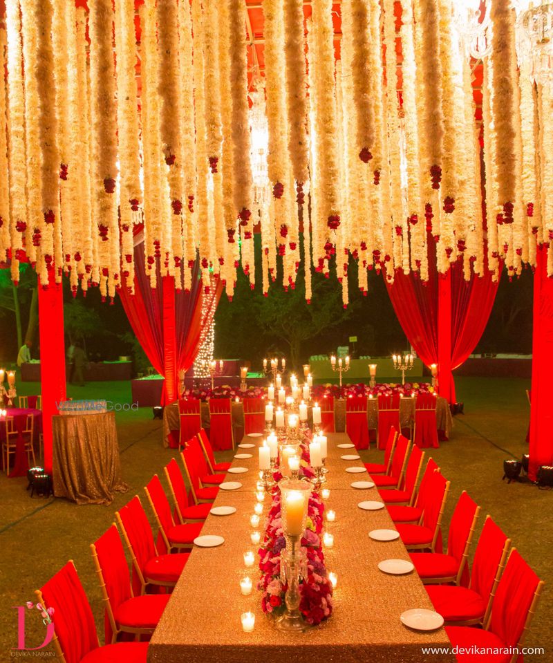 Hanging flowers from ceiling