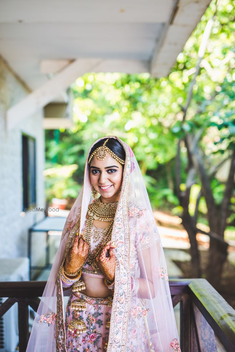 Photo of Light pink pastel bridal lehenga