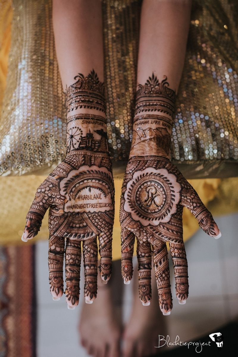 Mehndi bride 🧡 #mehndi #mehndilook #holudlook #mua #makeupartist #hai... |  TikTok