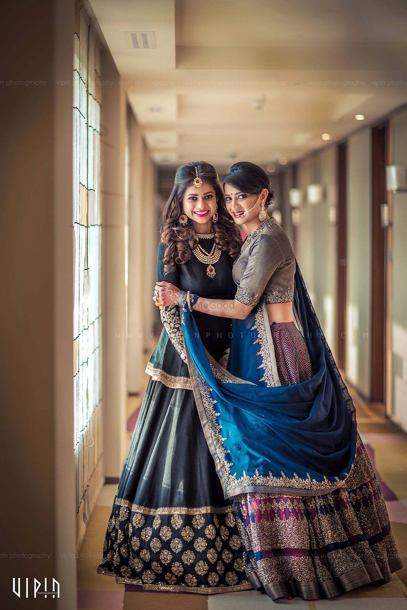 Brides & Their Sisters That Wore Coordinated Wedding Outfits