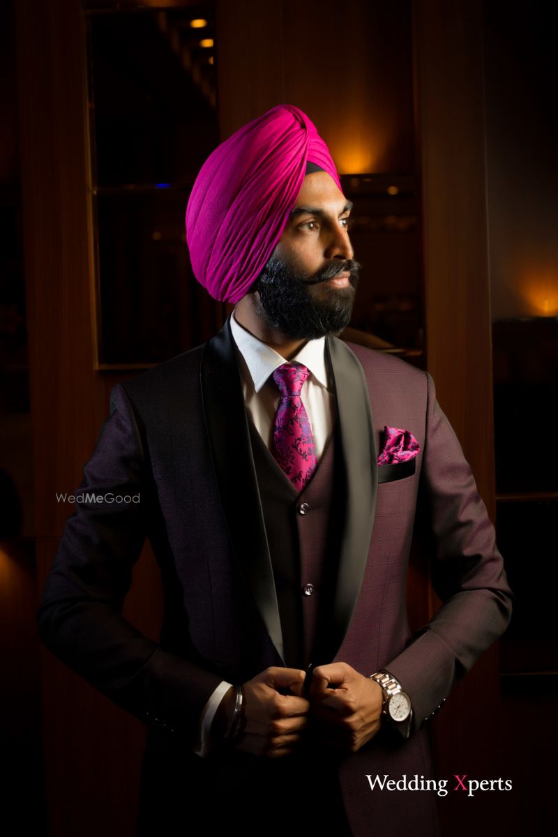 Wine colour clearance blazer with turban