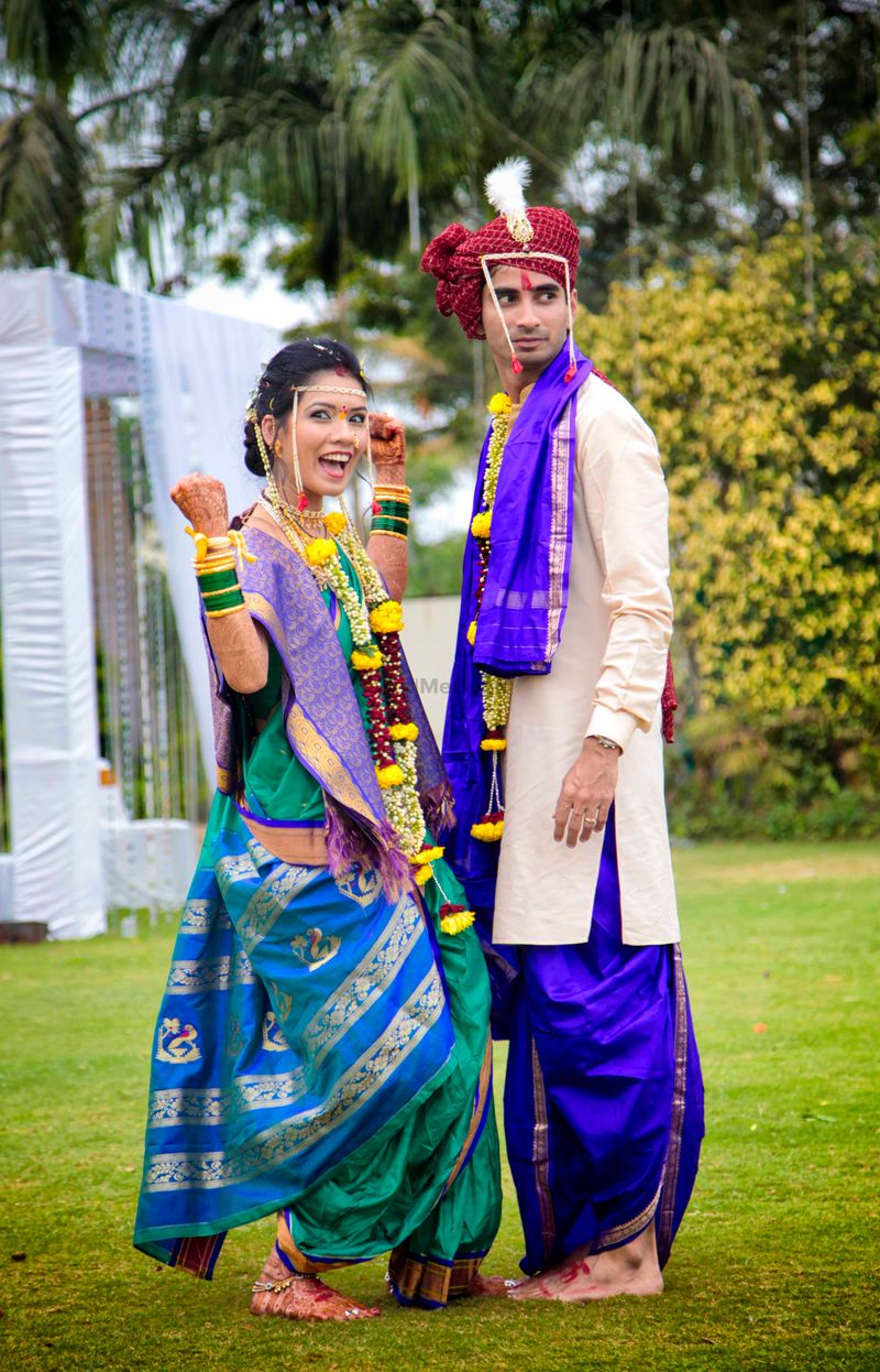 Photo of Maharashtrian bride and groom