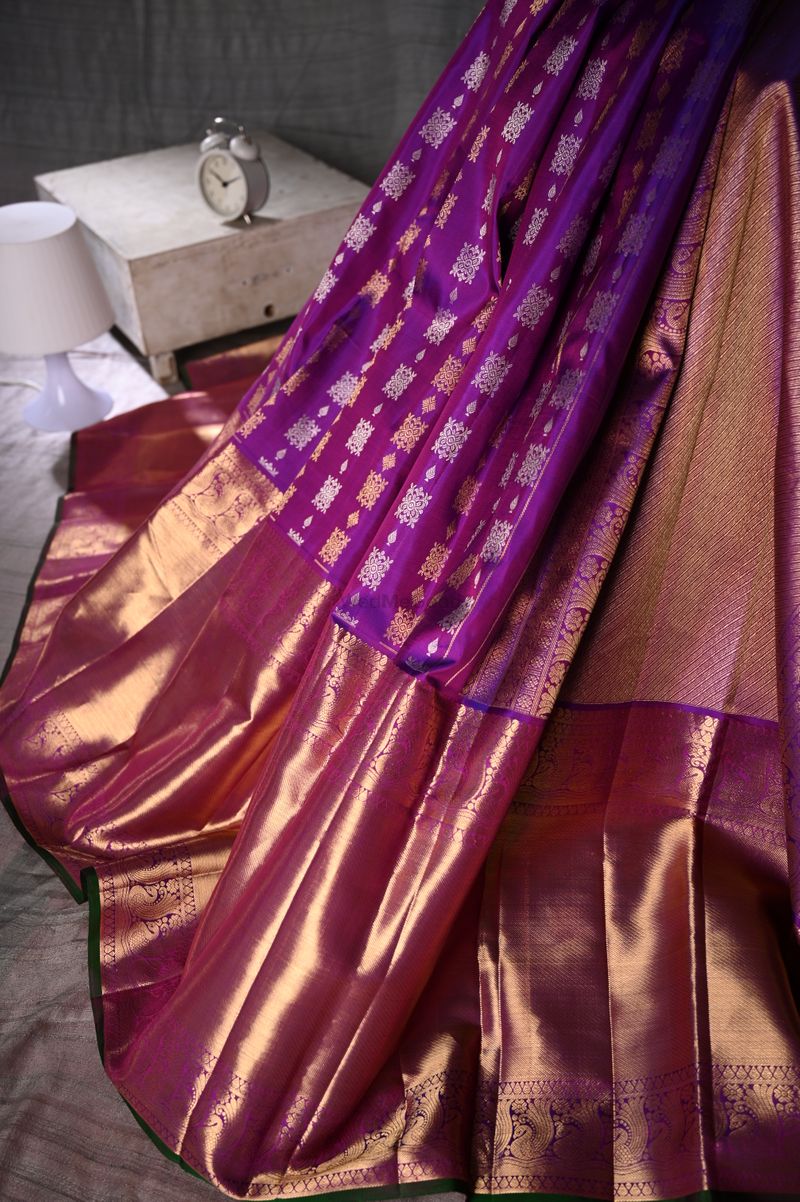 Ultra Violet Pure Silk Kanjeevaram Saree By Sailesh Singhania