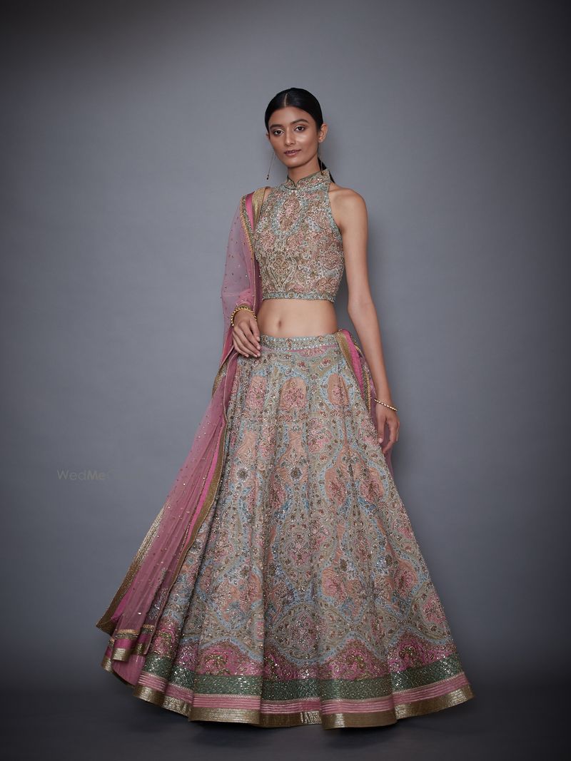 halter neck lehenga blouse