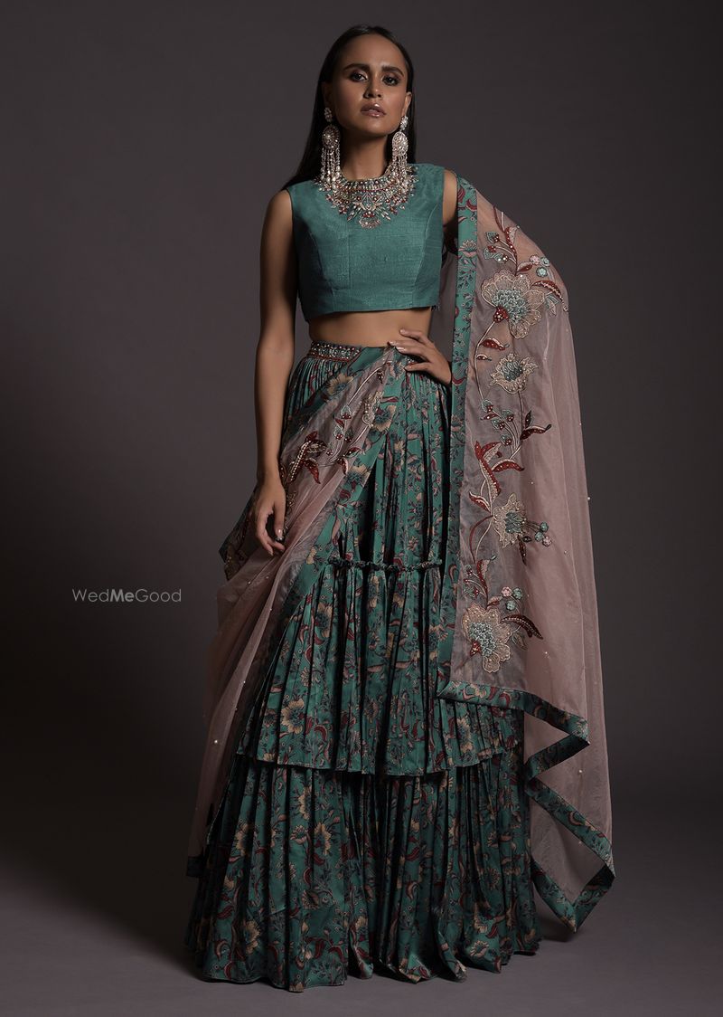 milano satin skirt by Kalki Fashion