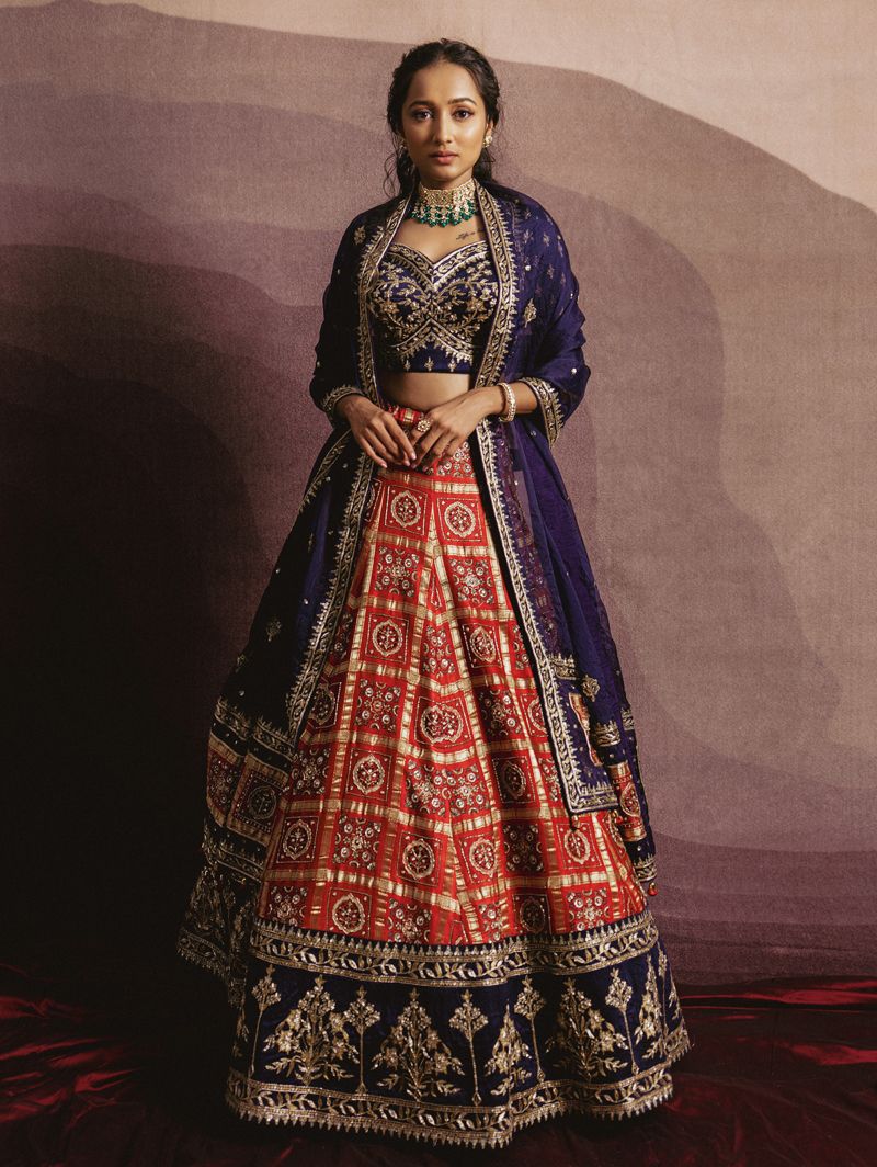 Buy Blue And Maroon Designer Silk Party Wear Lehenga Choli | Designer  Lehenga Choli