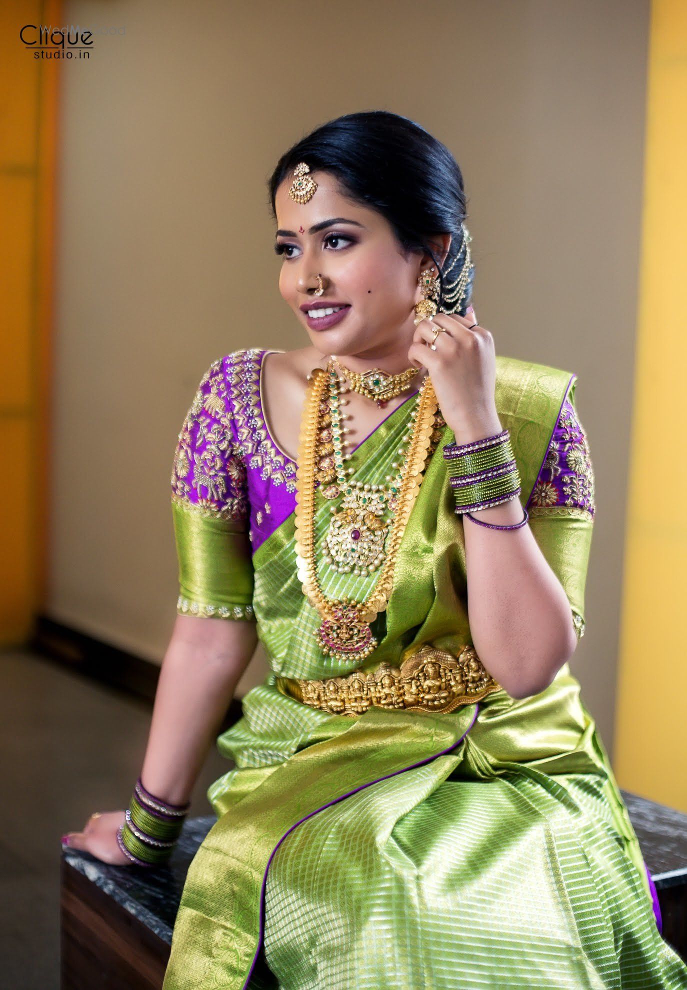 Beautiful Green Soft Silk Saree With Pretty Blouse Piece - C