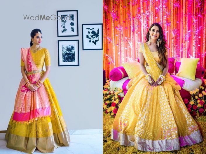 The Prettiest Yellow Lehengas We Spotted For You To Consider For Your Haldi!