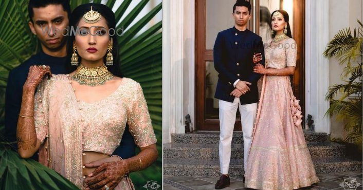 Sweet And Minimalist Punjabi Engagement With A Stunning Bride And Sunset Shots!