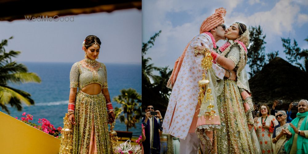 A Colourful Beach Wedding With A Hard To Ignore Bridal Lehenga