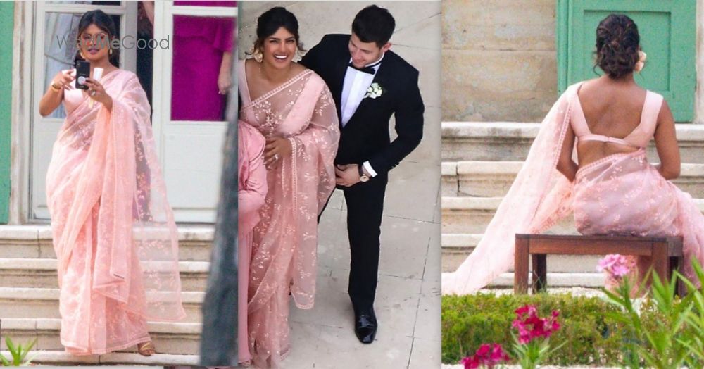 PeeCee In Her Baby Pink Saree Is The Level Of Pretty You'd Want To Be At Your BFF's Wedding!