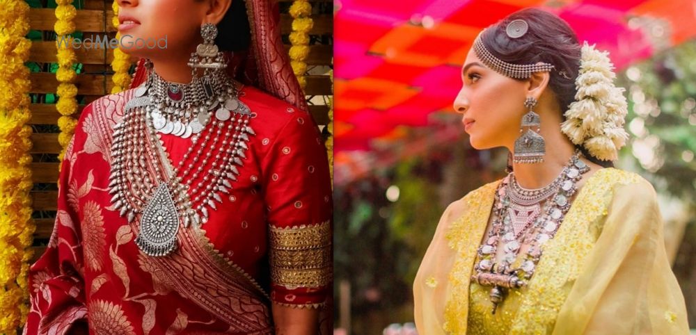 5 Brides Who Wore The Prettiest Silver Jewellery!