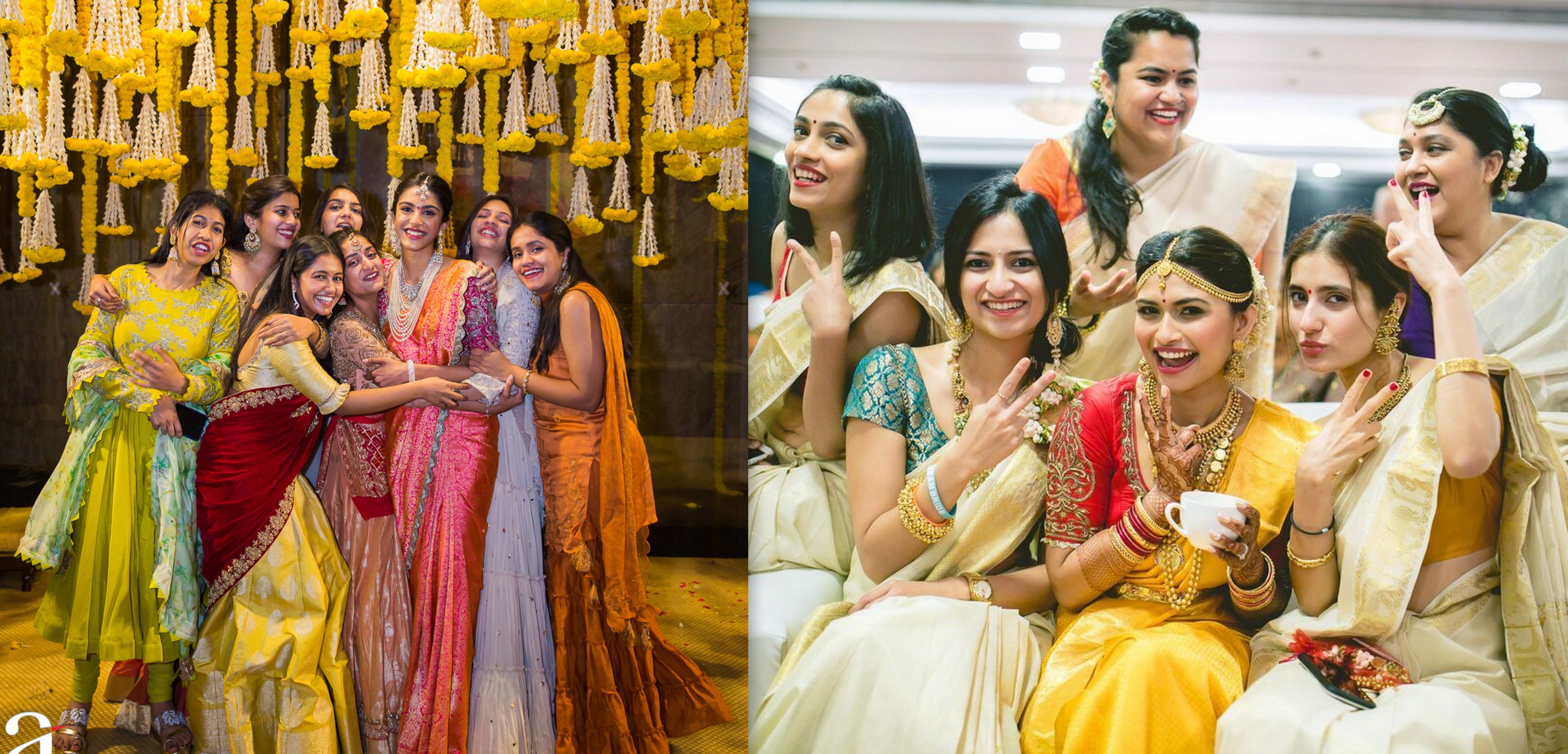 bridesmaid sarees for weddings